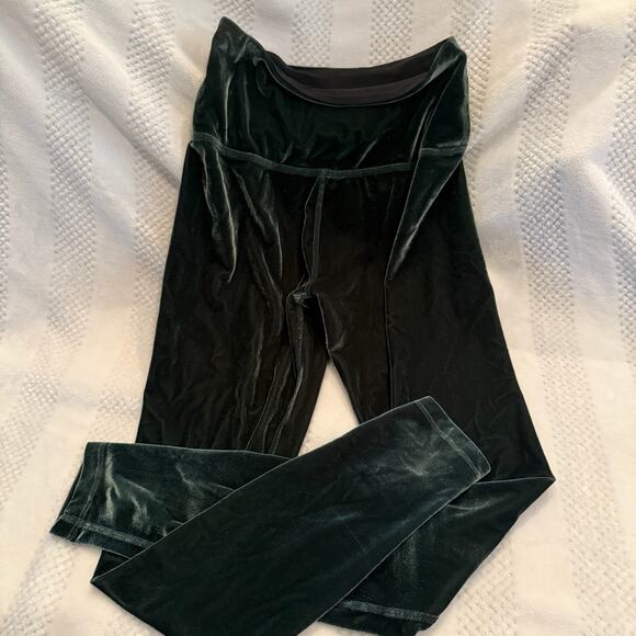 Beyond Yoga Pants - beyond yoga green velvet leggings size medium M